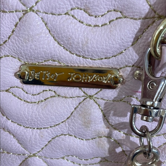 Betsey Johnson Pink Quilted crossbody small Bag with Tassel - Picture 5 of 9